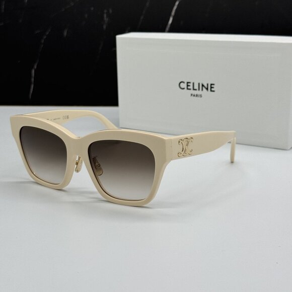 NEW CELINE CL40253F 25F IVORY WOMEN SUNGLASSES CELINE - Picture 1 of 10